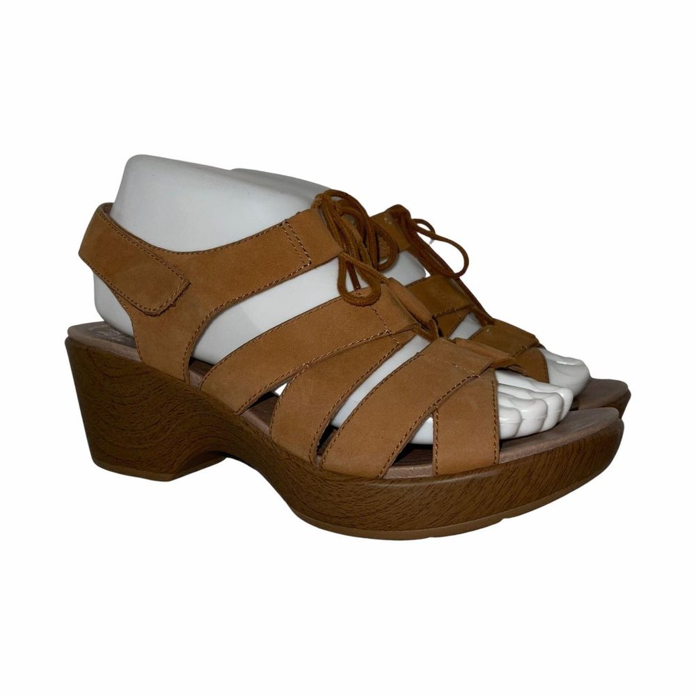 Dansko Leather Strappy Wedge Gladiator Sandals 39